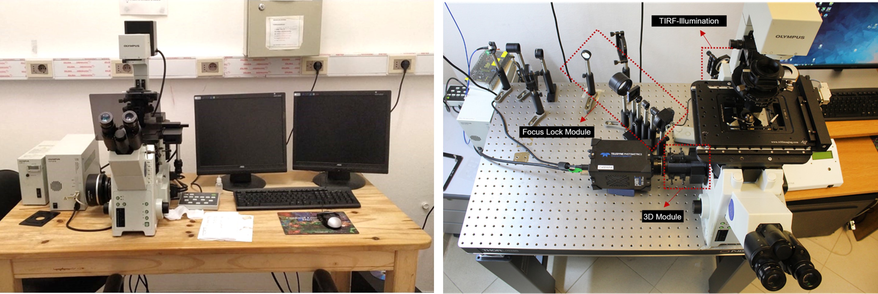 Commercial microscope vs converted SMLM system